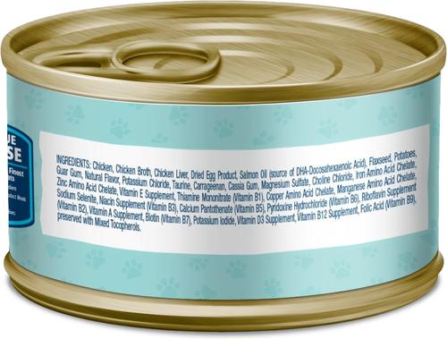Show full view: Blue Buffalo Baby BLUE Healthy Growth Formula Grain-Free High Protein, Natural Kitten Pate Wet Cat Food, Chicken Recipe + Pate Wet Food, Salmon Recipe slide 7 of 10