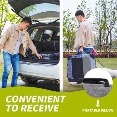 Show full view: allforpaws Easy-go Travel Soft-Sided Dog Crate, Grey, Large slide 5 of 10