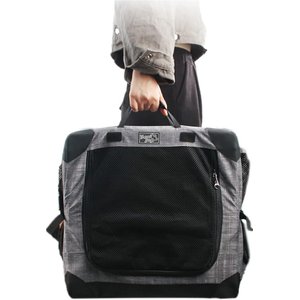 allforpaws Easy-go Travel Soft-Sided Dog Crate, Grey, Large