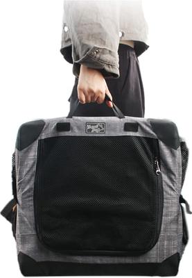 Show full view: allforpaws Easy-go Travel Soft-Sided Dog Crate, Grey, Large slide 9 of 10