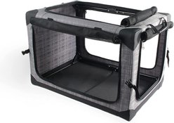 allforpaws Easy-go Travel Soft-Sided Dog Crate, Grey, Medium slide 2 of 9