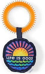 LIFE IS GOOD Tie Dye Sunset Burst Oxford & Spike Round Dog Toy