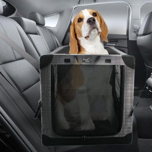 allforpaws Easy-go Travel Soft-Sided Dog Crate, Grey, X-Large