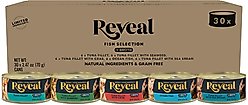 Reveal Fish Selection Tuna in Broth Grain-Free Flaked Wet Cat Food, 2.47-oz can, case of 30