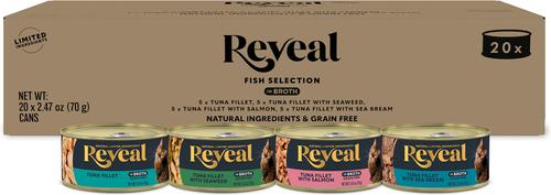 Reveal Fish Selection Tuna in Broth Grain-Free Flaked Wet Cat Food