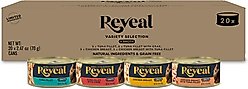 Reveal Fish & Chicken Variety Selection in Broth Grain-Free Flaked Wet Cat Food, 2.47-oz can, case of 20