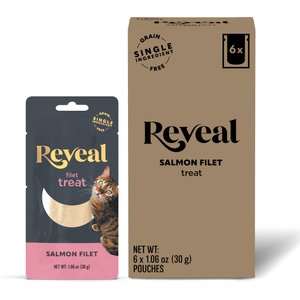 Reveal Salmon Loin Grain-Free Cat Treat, 1.06-oz bag, 6 count