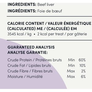 Crumps' Naturals Beef Liver Bites Dog Treats, 2.5-oz bag