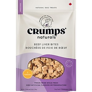 Crumps' Naturals Beef Liver Bites Dog Treats, 4.7-oz bag