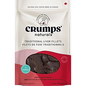 Crumps' Naturals Traditional Liver Fillets Dog Treats, 11.6-oz bag