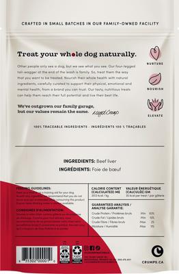 Show full view: Crumps' Naturals Traditional Liver Fillets Dog Treats, 6.8-oz bag slide 3 of 9
