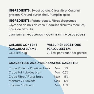 Show full view: Crumps' Naturals Plaque Busters with Pumpkin Spice Dental Dog Treats, 9.5-oz bag, 10 count slide 9 of 11