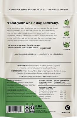 Show full view: Crumps' Naturals Plaque Busters with Bacon Dental Dog Treats, 9.5-oz bag, 10 count slide 3 of 11