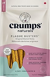 Crumps' Naturals Plaque Busters Original Dental Dog Treats, 9.0-oz bag, 18 count