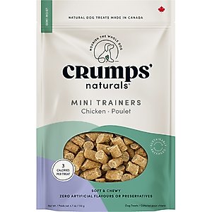 Crumps' Naturals Mini Trainers Chicken Dog Treats, 4.7-oz bag