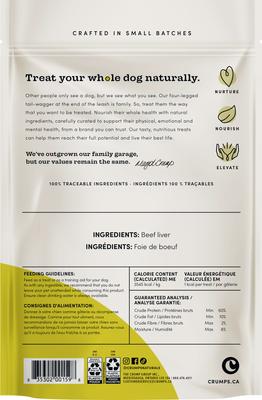 Show full view: Crumps' Naturals Mini Trainers Freeze-Dried Beef Liver Dog Treats, 4.4-oz bag slide 3 of 11