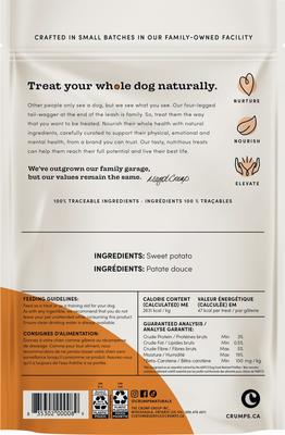 Show full view: Crumps' Naturals Sweet Potato Chews Dog Treats, 5.6-oz bag slide 3 of 11