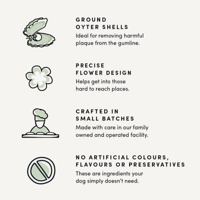 Show full view: Crumps' Naturals Plaque Busters with Bacon Dental Dog Treats, 9.5-oz bag, 10 count slide 6 of 11