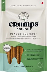 Crumps' Naturals Plaque Busters with Bacon Dental Dog Treats, 9.5-oz bag, 10 count