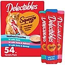 Hartz Delectables Squeeze Up Seafood Variety Pack Grain-Free Lickable Cat Treats, 0.5-oz tube, 54 count