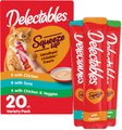 Hartz Delectables Squeeze Up Variety Pack Grain-Free Lickable Cat Treats, 0.5-oz tube, 20 count