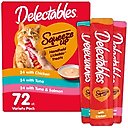 Hartz Delectables Squeeze Up Tuna, Chicken, & Salmon Flavored Variety Pack Lickable Cat Treats, 0.5-oz tube, 72 count