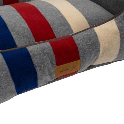 Show full view: Pendleton Cabin Stripe Fleece Kuddler Dog Bed, Cabin Stripe Gray, Medium slide 7 of 10