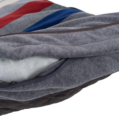 Show full view: Pendleton Cabin Stripe Fleece Dog Bed, Cabin Stripe Gray, Large slide 7 of 9