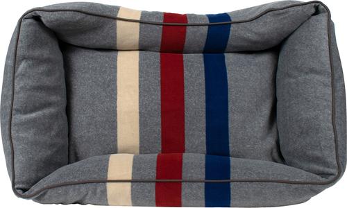 Show full view: Pendleton Cabin Stripe Fleece Kuddler Dog Bed, Cabin Stripe Gray, Large slide 6 of 11
