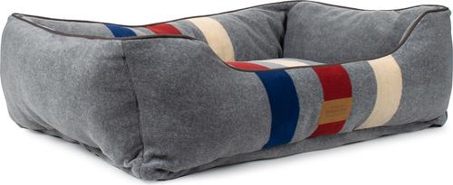 Show full view: Pendleton Cabin Stripe Fleece Kuddler Dog Bed, Cabin Stripe Gray, Large slide 3 of 11