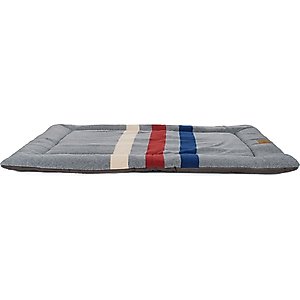 Pendleton Fleece Comfort Cushion Dog Bed, Cabin Stripe Gray, Large
