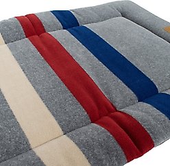 Pendleton Fleece Comfort Cushion Dog Bed, Cabin Stripe Gray, Medium: 36 x 23 x 2-in slide 2 of 8