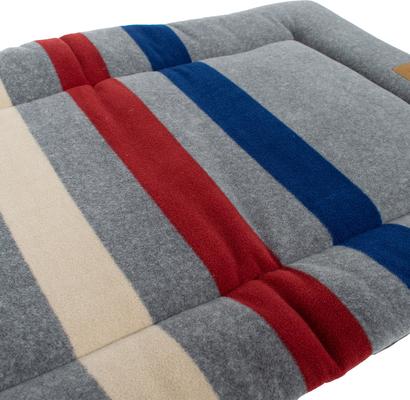 Show full view: Pendleton Fleece Comfort Cushion Dog Bed, Cabin Stripe Gray, Small slide 6 of 8