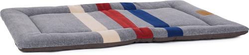 Show full view: Pendleton Fleece Comfort Cushion Dog Bed, Cabin Stripe Gray, Medium slide 2 of 8
