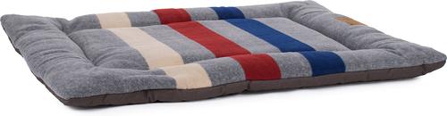 Show full view: Pendleton Fleece Comfort Cushion Dog Bed, Cabin Stripe Gray, Small slide 2 of 8