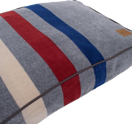 Show full view: Pendleton Cabin Stripe Fleece Dog Bed, Cabin Stripe Gray, Large slide 6 of 9