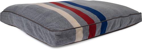 Show full view: Pendleton Cabin Stripe Fleece Dog Bed, Cabin Stripe Gray, Large slide 2 of 9