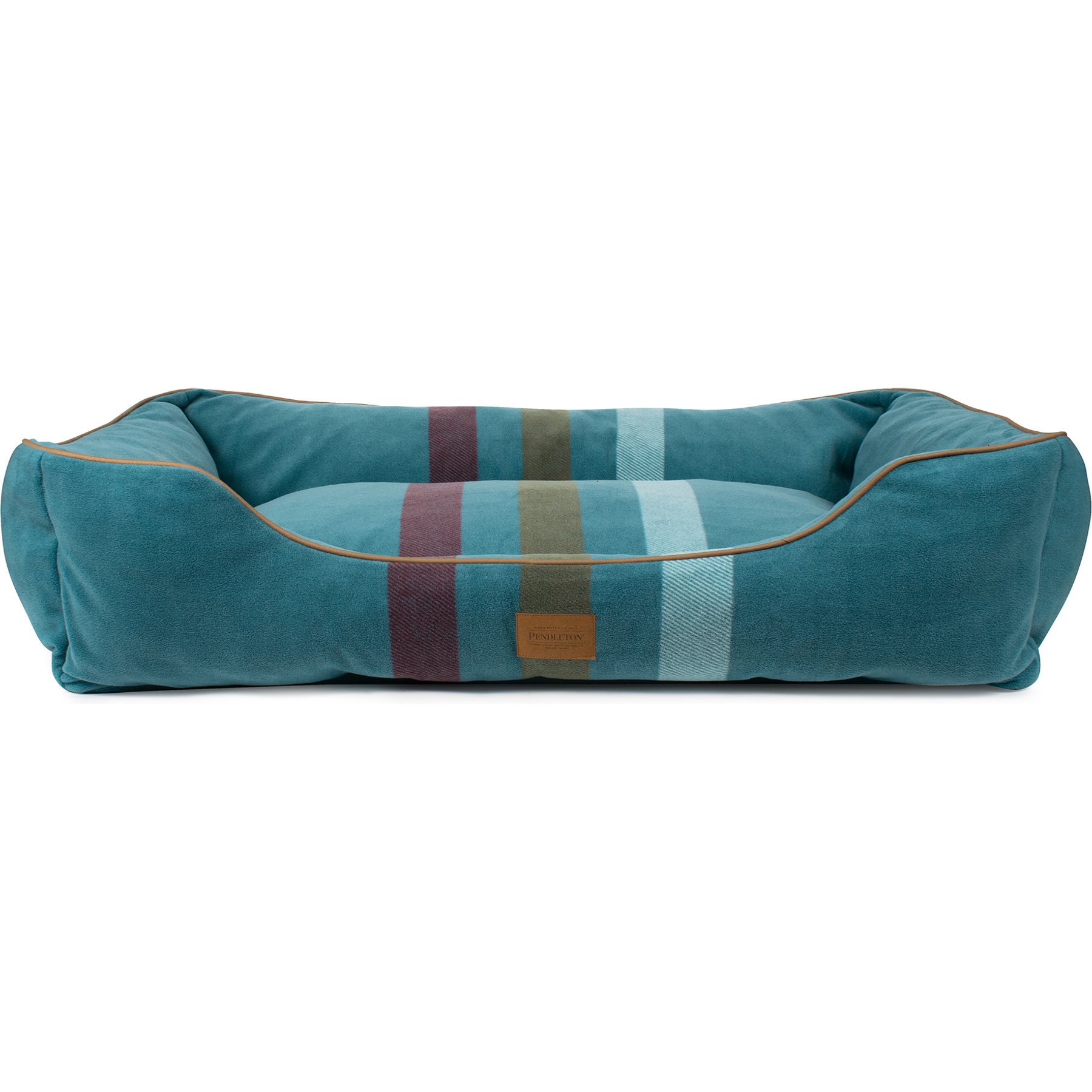 Pendleton Cabin Stripe Fleece Kuddler Dog Bed, Cabin Stripe Shale, X-Large: 42 x 30 x 10.5-in