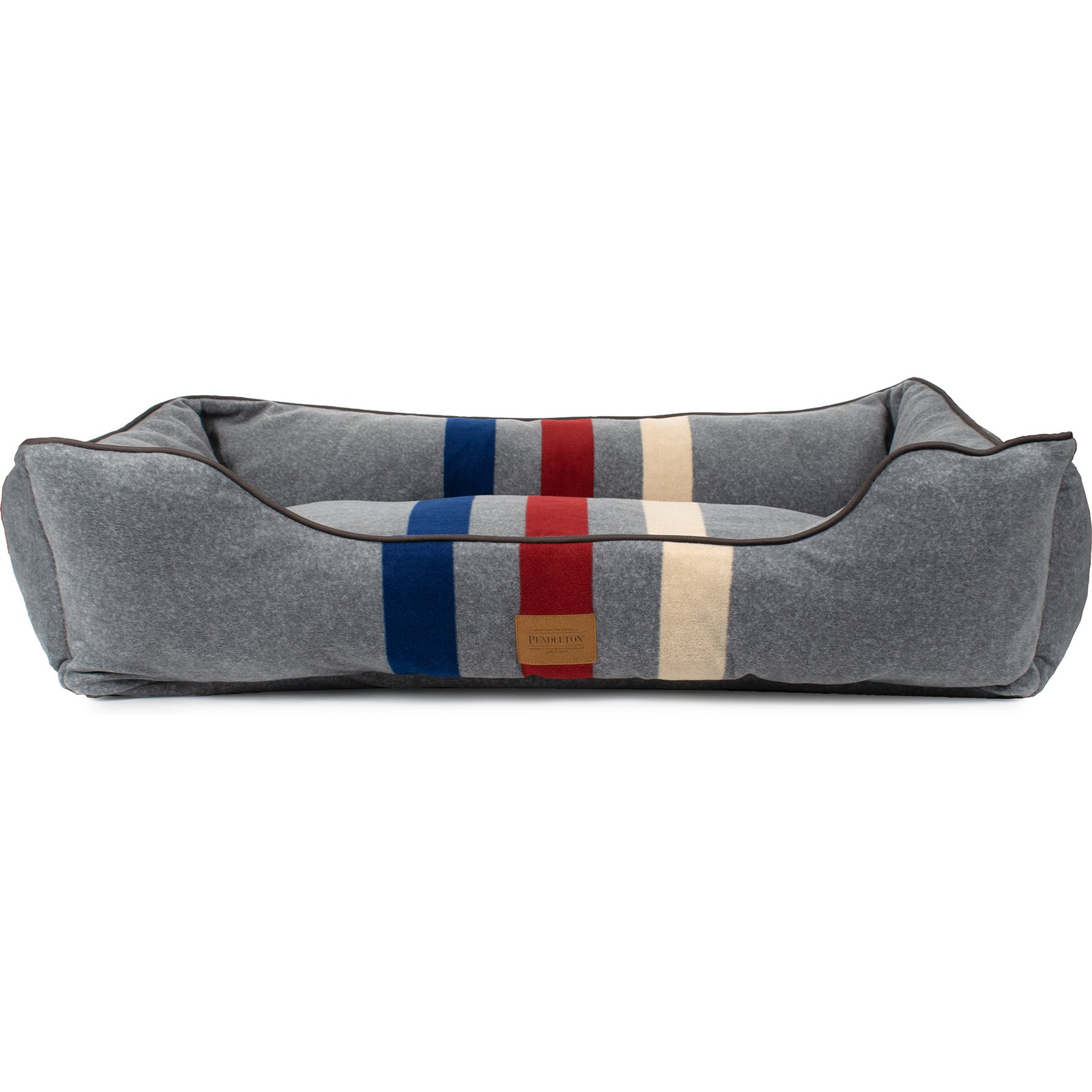 Pendleton Cabin Stripe Fleece Kuddler Dog Bed, Cabin Stripe Gray, X-Large: 42 x 30 x 10.5-in