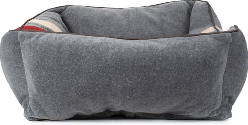 Show full view: Pendleton Cabin Stripe Fleece Kuddler Dog Bed, Cabin Stripe Gray, Large slide 4 of 11