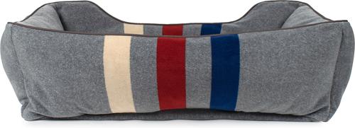 Show full view: Pendleton Cabin Stripe Fleece Kuddler Dog Bed, Cabin Stripe Gray, Large slide 5 of 11