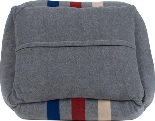 Show full view: Pendleton Cabin Stripe Fleece Kuddler Dog Bed, Cabin Stripe Gray, Medium slide 6 of 10