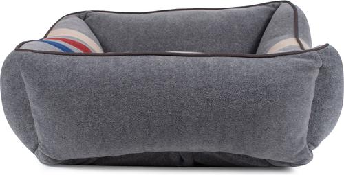 Show full view: Pendleton Cabin Stripe Fleece Kuddler Dog Bed, Cabin Stripe Gray, Medium slide 3 of 10