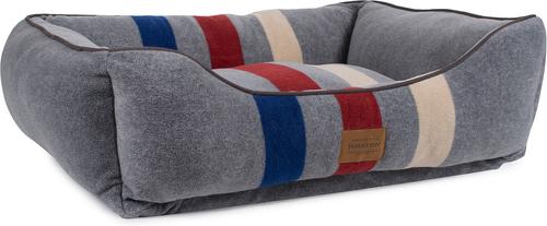 Show full view: Pendleton Cabin Stripe Fleece Kuddler Dog Bed, Cabin Stripe Gray, Medium slide 2 of 10