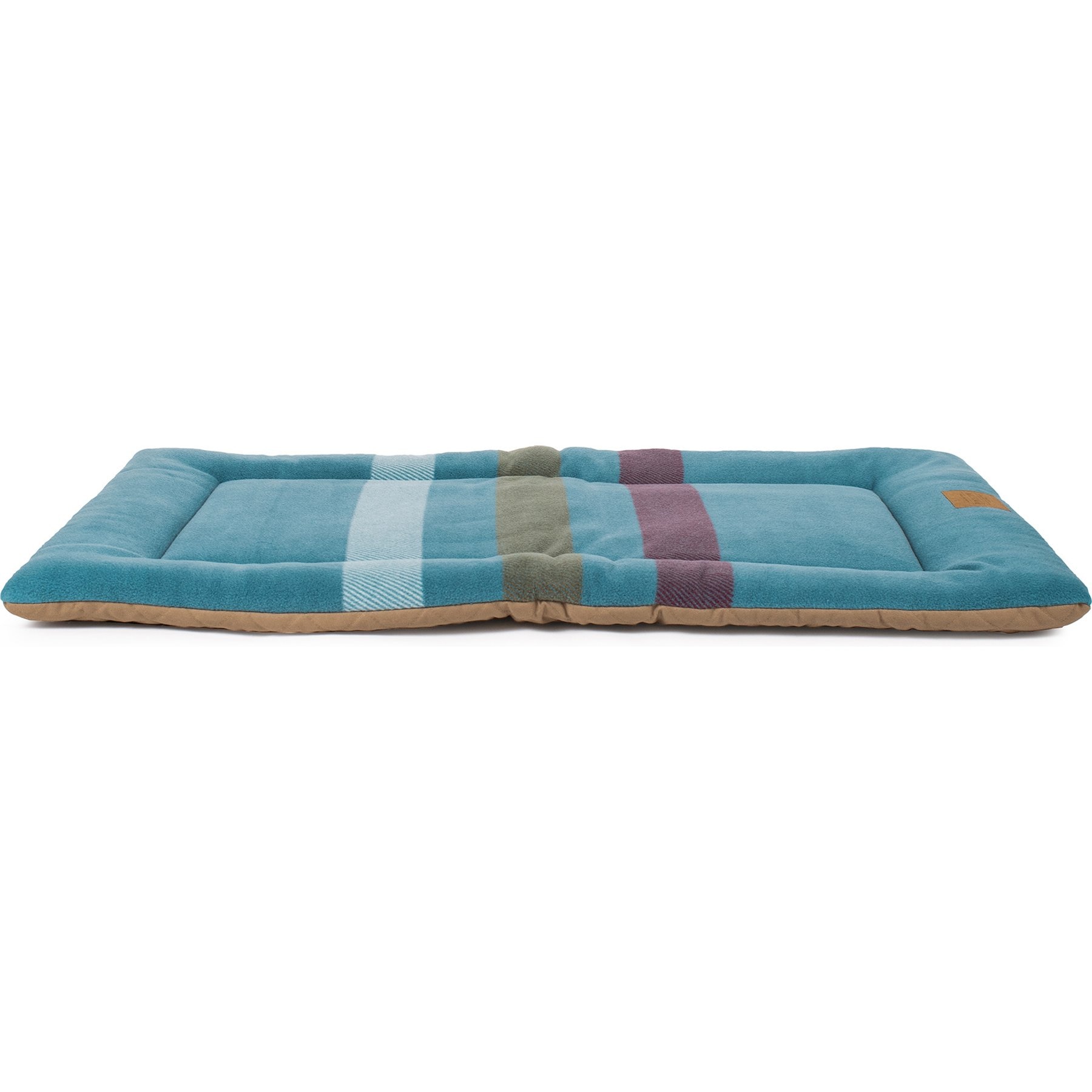 Pendleton Fleece Comfort Cushion Dog Bed, Cabin Stripe Shale, Medium: 36 x 23 x 2-in