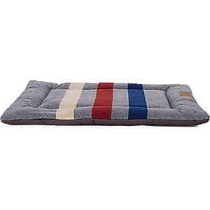 Pendleton Fleece Comfort Cushion Dog Bed, Cabin Stripe Gray, Small