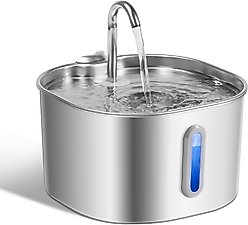 NautyPaws Automatic Stainless Steel Cat Water Fountain, 2.2-L slide 1 of 8