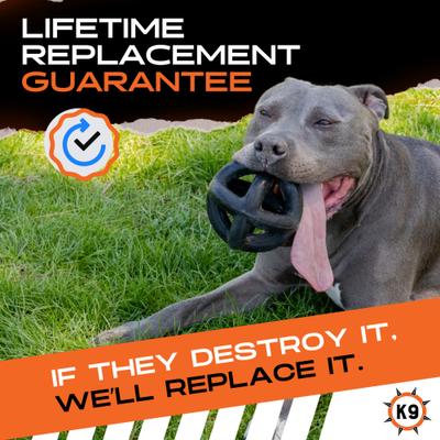 Show full view: Monster K9 Dog Toys Indestructible Ring Ball, Black slide 5 of 9