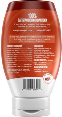 Show full view: Furvor Beef Concentrated Bone Broth Digestive Health High-Protein Liquid Dog Food Topper, 12-oz bottle slide 10 of 13