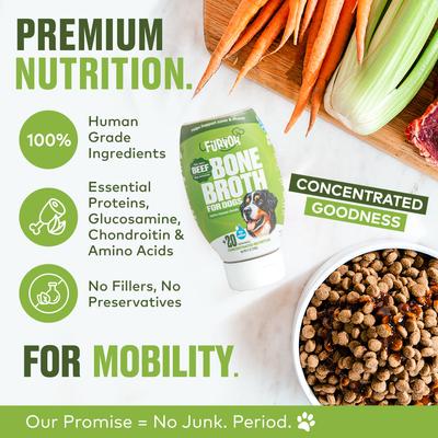 Show full view: Furvor Advanced Mobility Beef Concentrated Digestive Health High-Protein Liquid Dog Food Topper, 16-oz bottle slide 5 of 13
